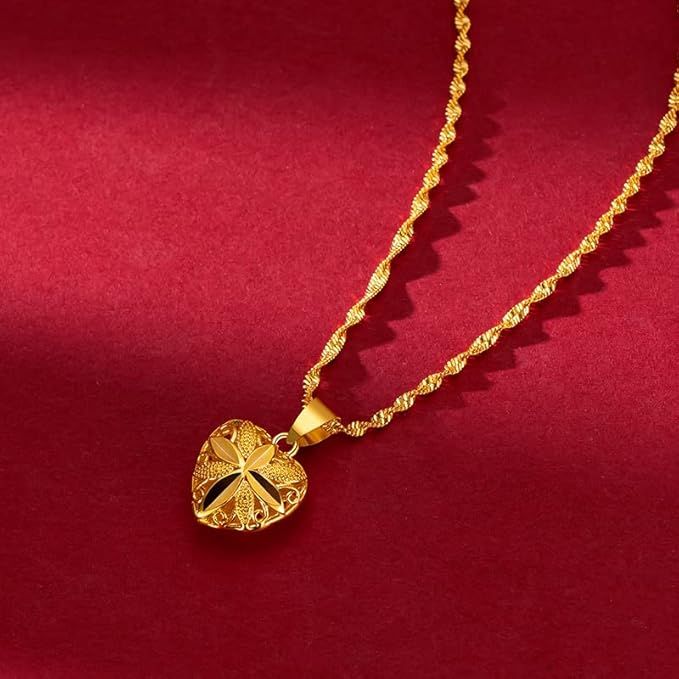 Elegant Gold Heart Necklace for Women