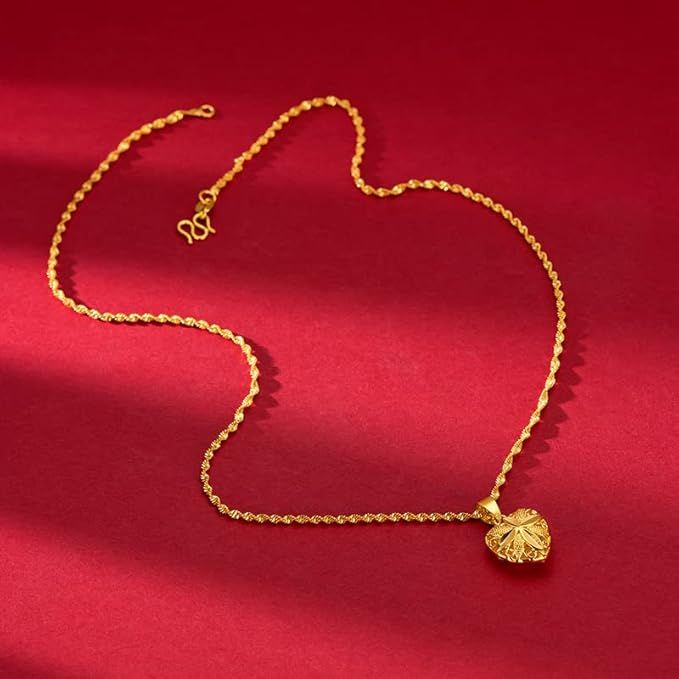 Elegant Gold Heart Necklace for Women