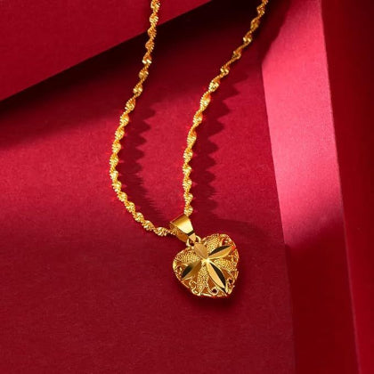 Elegant Gold Heart Necklace for Women
